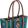 imageWrangler Tote Bag for Women Western Purse and Aztec Satchel HandbagAngel Diamond Dark Tealblue