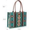 imageWrangler Tote Bag for Women Western Purse and Aztec Satchel HandbagAngel Diamond Tealblue