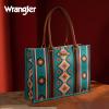 imageWrangler Tote Bag for Women Western Purse and Aztec Satchel HandbagAngel Diamond Tealblue