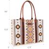 imageWrangler Tote Bag for Women Western Purse and Aztec Satchel HandbagAngel White  L