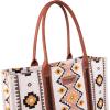imageWrangler Tote Bag for Women Western Purse and Aztec Satchel HandbagAngel White  L