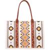 imageWrangler Tote Bag for Women Western Purse and Aztec Satchel HandbagAngel White  L