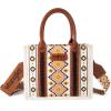 imageWrangler Tote Bag for Women Western Purse and Aztec Satchel HandbagAngel White M