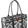 imageWrangler Tote Bag for Women Western Purse and Aztec Satchel HandbagL Angel Diamond Black
