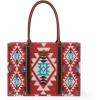 imageMontana West Wrangler Tote Bag for Women Western Shoulder Purses Boho Aztec Satchel HandbagsZ Angel Diamond Burgundyl