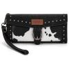 imageMontana West X Wrangler Womens Wallet Western Wristlet for Women Large Rfid Wallet with Detachable Credit Card HolderCowblack