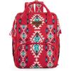 imageWrangler Diaper Bag Backpack Aztec Travel Backpack Purses Western MultiFunction Baby Bags for Mom with Waterproof Insulated PocketsBurgundy