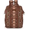 imageWrangler Diaper Bag Backpack Aztec Travel Backpack Purses Western MultiFunction Baby Bags for Mom with Waterproof Insulated PocketsCamel