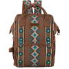 imageWrangler Diaper Bag Backpack Aztec Travel Backpack Purses Western MultiFunction Baby Bags for Mom with Waterproof Insulated PocketsDark Brown