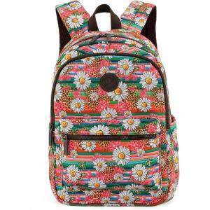 imageMontana West Backpack for Women Western Travel Backpack Purse Casual Daypack for Laptop CollegeFloral Leopard