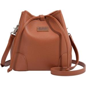 imageMontana West Lee Small Crossbody Bags for Women Drawstring Bucket Purse with Adjustable StrapBrown