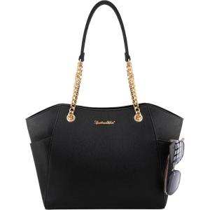 imageMontana West Tote Bag for Women Chain Tophandle HandbagsM Black