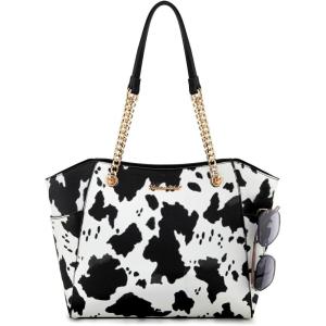 imageMontana West Tote Bag for Women Chain Tophandle HandbagsM Cow Print