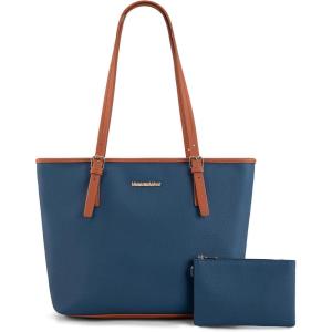 imageMontana West Tote Bags Vegan Leather Purses and Handbags for Women Top Handle Ladies Shoulder Bags7navy
