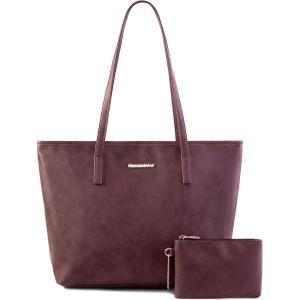 imageMontana West Tote Bags Vegan Leather Purses and Handbags for Women Top Handle Ladies Shoulder BagsAburgundy