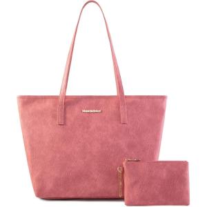 imageMontana West Tote Bags Vegan Leather Purses and Handbags for Women Top Handle Ladies Shoulder BagsApink