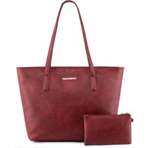 imageMontana West Tote Bags Vegan Leather Purses and Handbags for Women Top Handle Ladies Shoulder BagsAred