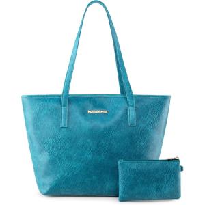 imageMontana West Tote Bags Vegan Leather Purses and Handbags for Women Top Handle Ladies Shoulder BagsAturquoise
