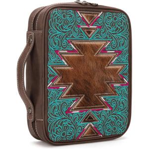 imageMontana West Western Style Embroidered Bible Covers for Women Men Book Carrying Case Church Bag Outdoor Bible Protective DC042CFCoffee Aztec