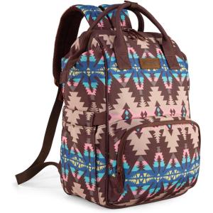 imageMontana West Wrangler Callie Diaper Bag Backpack with Stroller Straps Multifunction Baby Travel Bag WG22049110BDYAztecchocolate