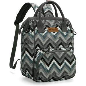 imageMontana West Wrangler Callie Diaper Bag Backpack with Stroller Straps Multifunction Baby Travel Bag WG22049110BDYClassic Stripe Black