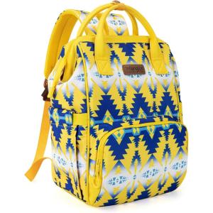 imageMontana West Wrangler Callie Diaper Bag Backpack with Stroller Straps Multifunction Baby Travel Bag WG22049110BDYLemon Yellow