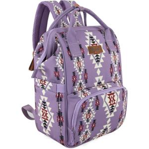 imageMontana West Wrangler Callie Diaper Bag Backpack with Stroller Straps Multifunction Baby Travel Bag WG22049110BDYLilac