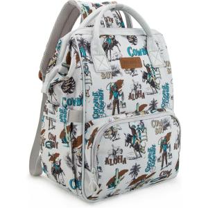 imageMontana West Wrangler Callie Diaper Bag Backpack with Stroller Straps Multifunction Baby Travel Bag WG22049110BDYTtbeige