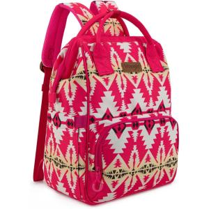 imageMontana West Wrangler Callie Diaper Bag Backpack with Stroller Straps Multifunction Baby Travel Bag WG22049110BDYTthot Pink