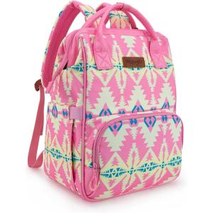 imageMontana West Wrangler Callie Diaper Bag Backpack with Stroller Straps Multifunction Baby Travel Bag WG22049110BDYTtpink