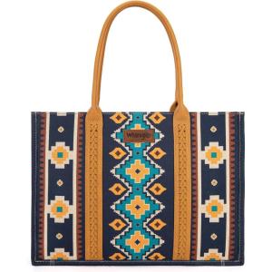 imageMontana West Wrangler Tote Bag for Women Western Shoulder Purses Boho Aztec Satchel HandbagsAngel Diamond Mustyellowl
