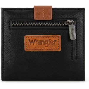 imageMontana West X Wrangler Womens Small Wallet Bifold Cute Wallet for Girls RFID Money Organizers with Zipper Coin Pocket WG216W065TNBlackBrown