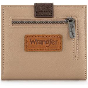 imageMontana West X Wrangler Womens Small Wallet Bifold Cute Wallet for Girls RFID Money Organizers with Zipper Coin Pocket WG216W065TNKhaki
