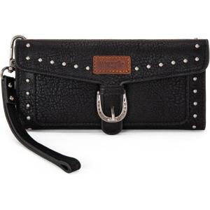imageMontana West X Wrangler Womens Wallet Western Wristlet for Women Large Rfid Wallet with Detachable Credit Card HolderWesternblack