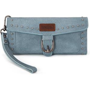 imageMontana West X Wrangler Womens Wallet Western Wristlet for Women Large Rfid Wallet with Detachable Credit Card HolderWesternjean