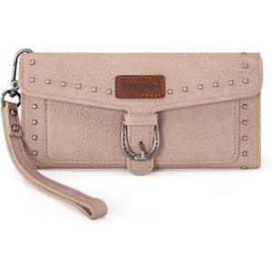 imageMontana West X Wrangler Womens Wallet Western Wristlet for Women Large Rfid Wallet with Detachable Credit Card HolderWesternkhaki