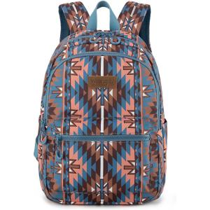 imageMontana West x Wrangler Aztec Backpack Mommy Daypack Western Travel Bag for WomenNavy Blue