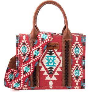 imageWrangler Tote Bag for Women Western Purse and Aztec Satchel HandbagAngel Diamond Burgundy M