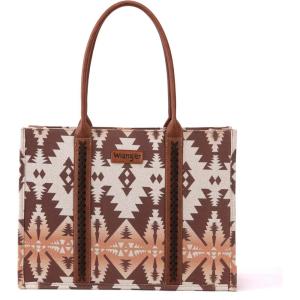 imageWrangler Tote Bag for Women Western Purse and Aztec Satchel HandbagAngel Diamond Camel