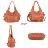 imageMontana West Washed Leather Hobo Bags for Women Roomy Handbags with Crossbody Strap019 Brown
