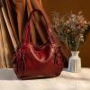imageMontana West Washed Leather Hobo Bags for Women Roomy Handbags with Crossbody Strap019 Burgundy