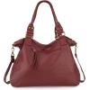 imageMontana West Washed Leather Hobo Bags for Women Roomy Handbags with Crossbody Strap217 Burgundylarge