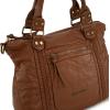 imageMontana West Washed Leather Hobo Bags for Women Roomy Handbags with Crossbody Strap581 Brown
