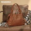 imageMontana West Washed Leather Hobo Bags for Women Roomy Handbags with Crossbody Strap581 Brown