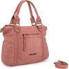 imageMontana West Washed Leather Hobo Bags for Women Roomy Handbags with Crossbody Strap581 Pink
