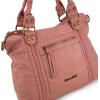 imageMontana West Washed Leather Hobo Bags for Women Roomy Handbags with Crossbody Strap581 Pink