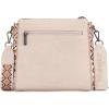 imageWrangler Aztec Crossbody Purse Medium Shoulder Bags for Women Western Handbag with Guitar StrapBeige