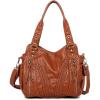 imageMontana West Washed Leather Hobo Bags for Women Roomy Handbags with Crossbody Strap019 Brown
