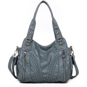 imageMontana West Washed Leather Hobo Bags for Women Roomy Handbags with Crossbody Strap019 Jean