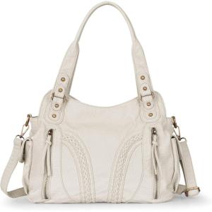 imageMontana West Washed Leather Hobo Bags for Women Roomy Handbags with Crossbody Strap019 Montana Beige